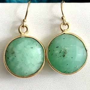 Chrysoprase Gemstones Earrings